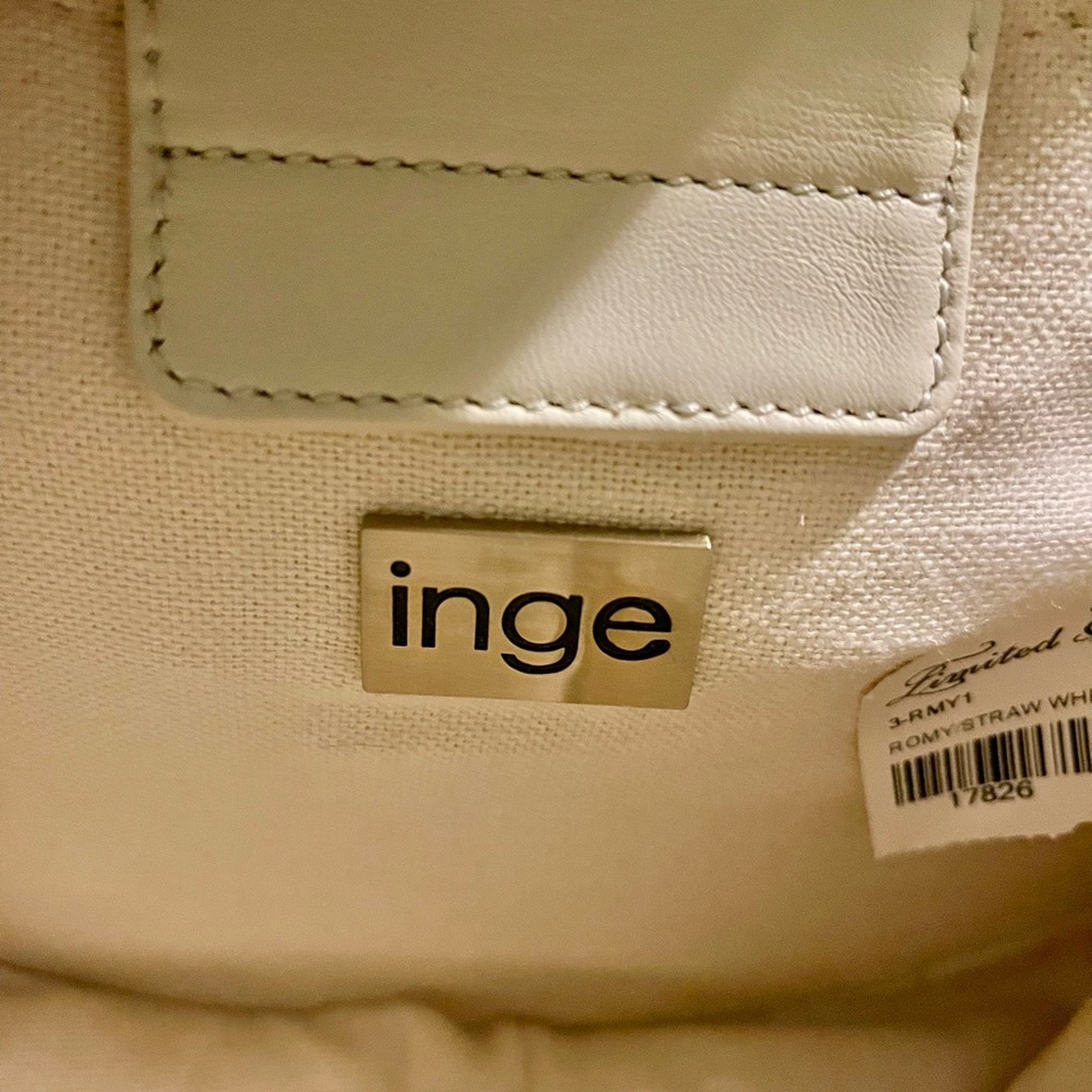 INGE Bag Wicker and Cream colored Leather, limited edition - Picture 6 of 7